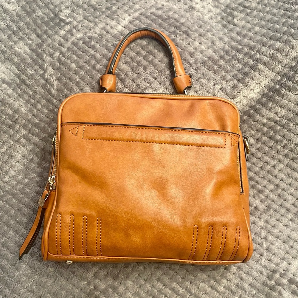 Urban Expressions tan leather satchel